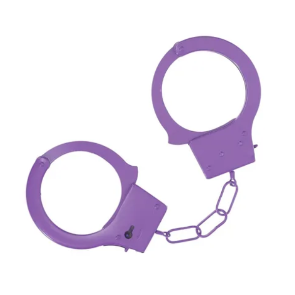 OUCH! Classic Metal Cuffs Purple - One Stop Adult Shop