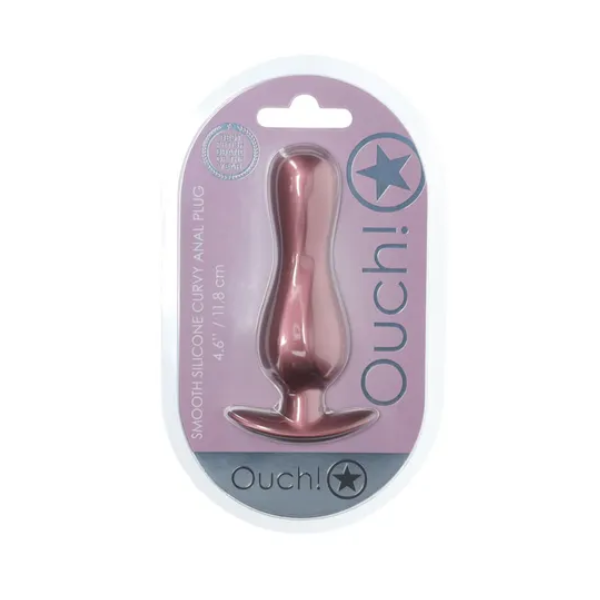 OUCH! Curvy Anal Plug Rose Gold - One Stop Adult Shop