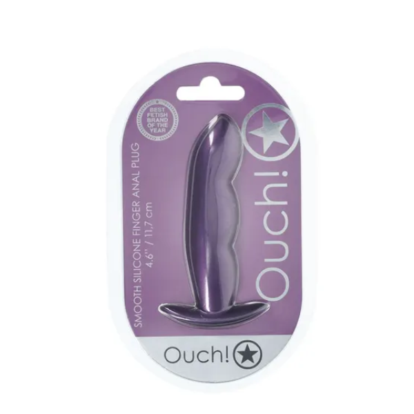 OUCH! Finger Anal Plug Metallic Purple - One Stop Adult Shop