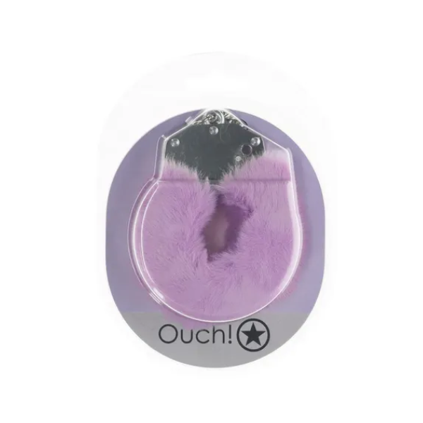 OUCH! Heavy-Duty Fluffy Cuffs Lavender - One Stop Adult Shop