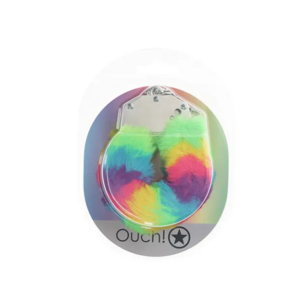 OUCH! Heavy-Duty Fluffy Cuffs Multicolour 1 - One Stop Adult Shop