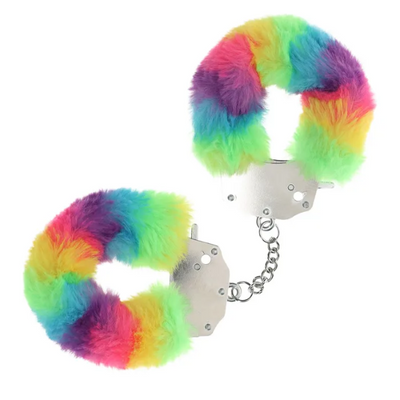 OUCH! Heavy-Duty Fluffy Cuffs Multicolour 1 - One Stop Adult Shop