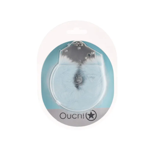 OUCH! Heavy-Duty Fluffy Cuffs Powder Blue - One Stop Adult Shop