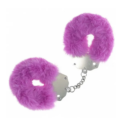 OUCH! Heavy-Duty Fluffy Cuffs Purple - One Stop Adult Shop