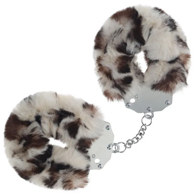 OUCH! Heavy-Duty Fluffy Cuffs Snow Leopard - One Stop Adult Shop