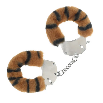 OUCH! Heavy-Duty Fluffy Cuffs Tiger - One Stop Adult Shop