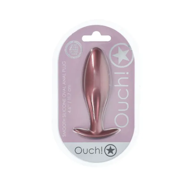 OUCH! Oval Anal Plug Rose Gold - One Stop Adult Shop