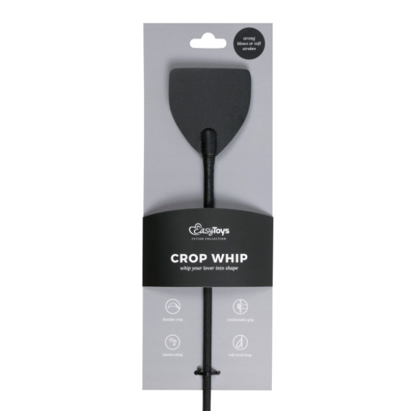 Wide Crop Whip Black