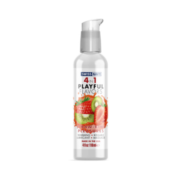Playful Flavours 4 In 1 Strawberry/Kiwi Pleasure 4oz - One Stop Adult Shop