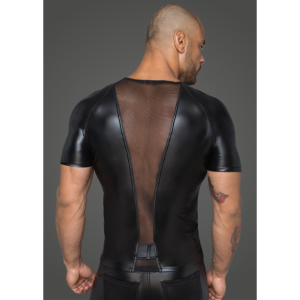 Power Wetlook Men T-shirt With 3D Net M - One Stop Adult Shop