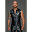 Powerwetlook Sleeveless Hooded Shirt w 2 Way Zipper M - One Stop Adult Shop