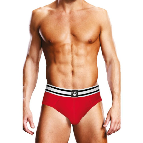 Prowler Open Back Brief Red/White L - One Stop Adult Shop