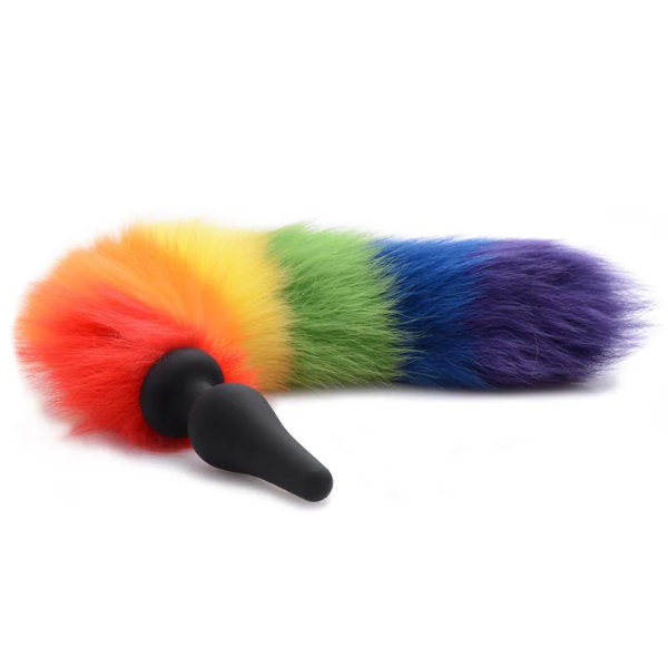 Rainbow Tail Silicone Butt Plug - One Stop Adult Shop