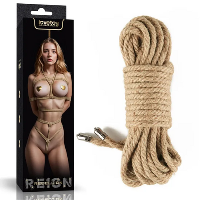 Rebellion Reign Hemp Bondage Rope Rustic 10M - One Stop Adult Shop