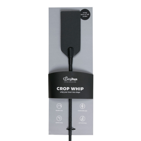 Rectangle Crop Whip Black - One Stop Adult Shop