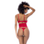 Red 3pc Set w/ Bra, Panties and Flexible Corset S/M - OSAS