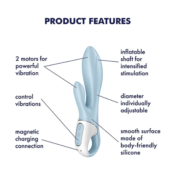 Satisfyer Air Pump Bunny 1 Blue - OSAS