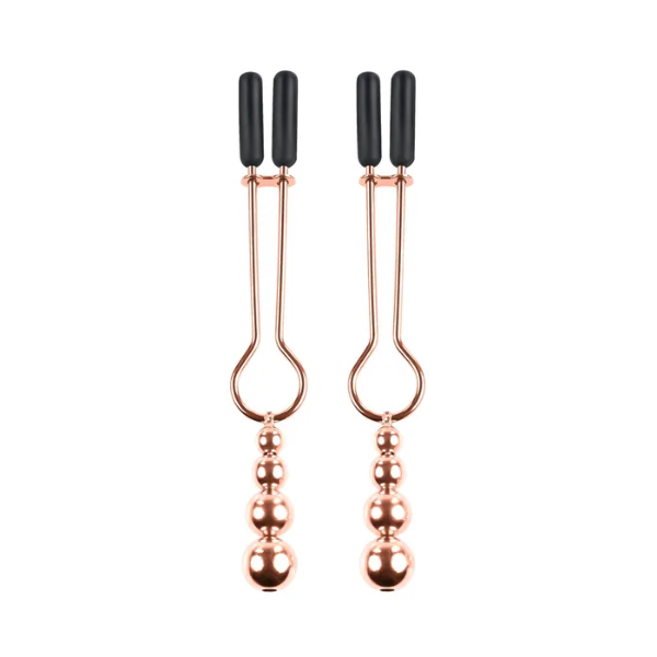 Selopa Beaded Nipple Clamps Rose Gold - One Stop Adult Shop