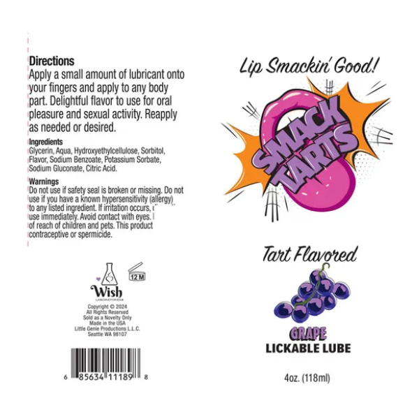 Smack Tarts Sour Grape 120ml - One Stop Adult Shop