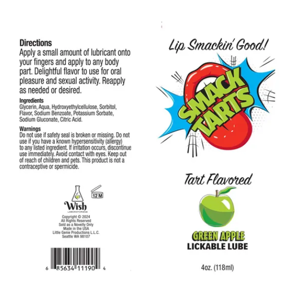 Smack Tarts Sour Green Apple 120ml - One Stop Adult Shop