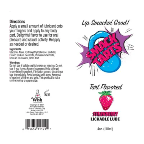 Smack Tarts Sour Strawberry 120ml - One Stop Adult Shop