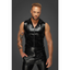 Snake Wetlook Sleeveless Zip-up Top with Sheer Hood S - One Stop Adult Shop