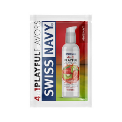 Swiss Navy Straw-Kiwi Pleasures Lube 5ml Sachets 100pk - One Stop Adult Shop