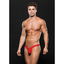 Microfibre Low Rise Zip Thong Red - One Stop Adult Shop