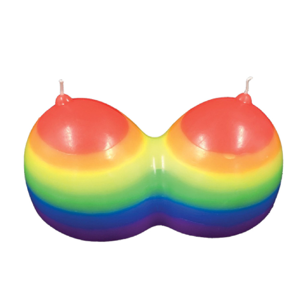 Rainbow Jumbow Boobie Candle - One Stop Adult Shop