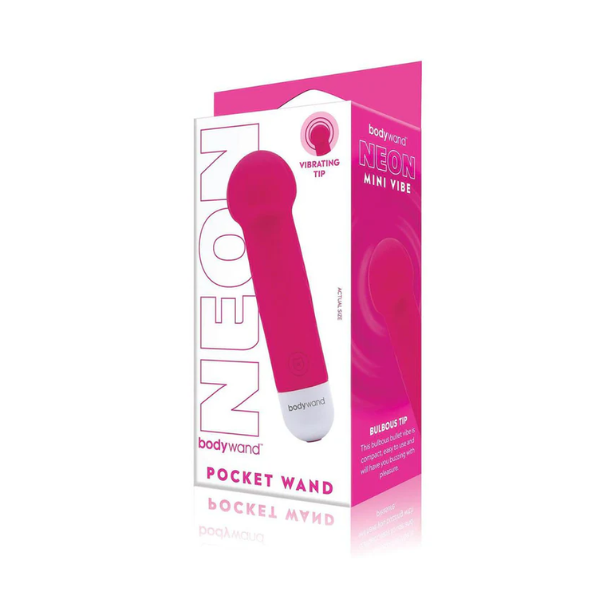 Bodywand Neon Mini Pocket Wand Neon Pink - One Stop Adult Shop