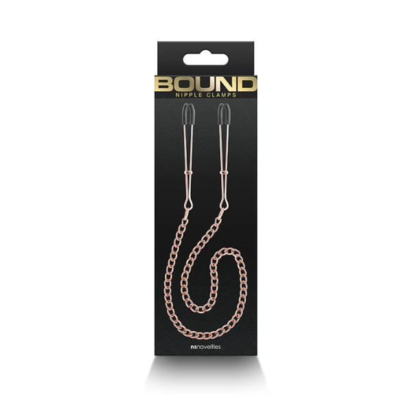 Bound Nipple Clamps DC3 Rose Gold - One Stop Adult Shop
