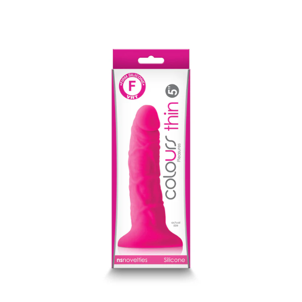 Colours Pleasures Thin 5'' Dildo Pink - One Stop Adult Shop