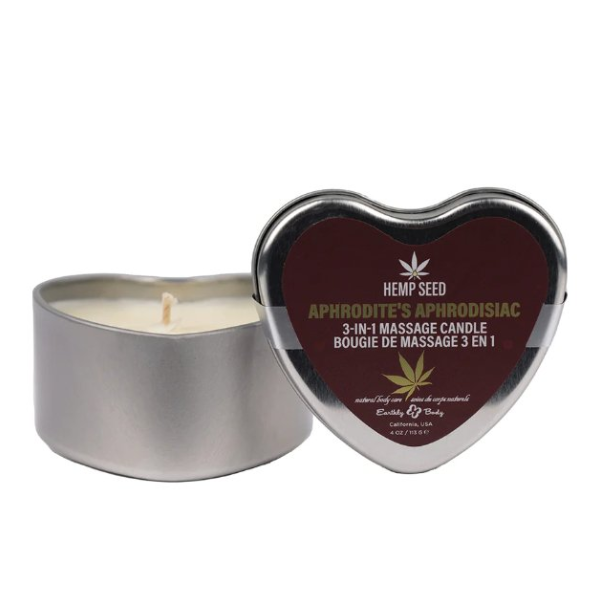 EB Hemp Seed 3 in 1 Massage Heart Candle Aphrodite's Aphrodisiac - One Stop Adult Shop