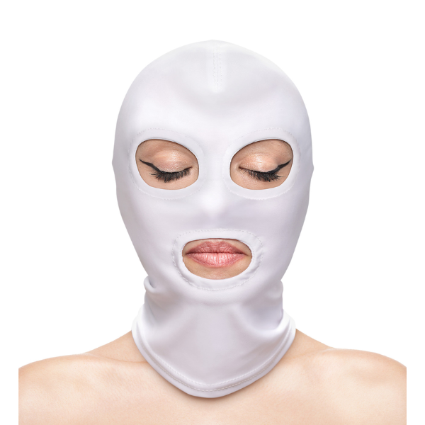 Fetish & Fashion Eyes & Mouth Hood White - One Stop Adult Shop