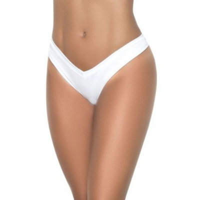 High Leg Thong White M/L - One Stop Adult Shop