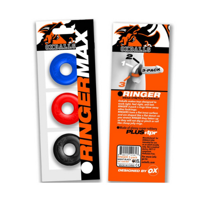 Ringer Max 3 Pc Multi Colour Cockring Set