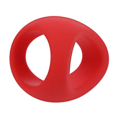 Stirrup Silicone Cock Ring Crimson