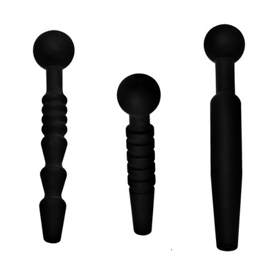 Dark Rods 3 Pc Silicone Penis Plug Set