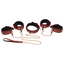 6 Piece Burgundy Bondage Set