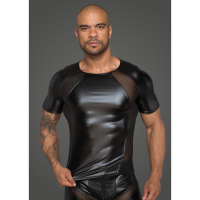 Power Wetlook Men T-shirt With 3D Net S