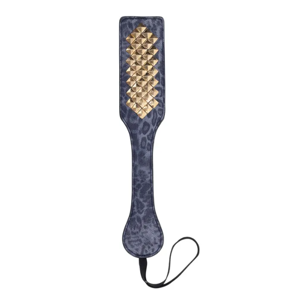 Sex & Mischief Cougar Studded Paddle Navy Blue