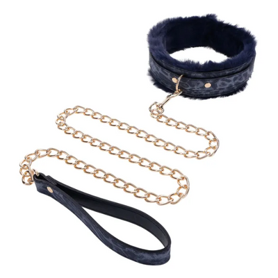 Sex & Mischief Cougar Fur Collar & Leash - OSAS