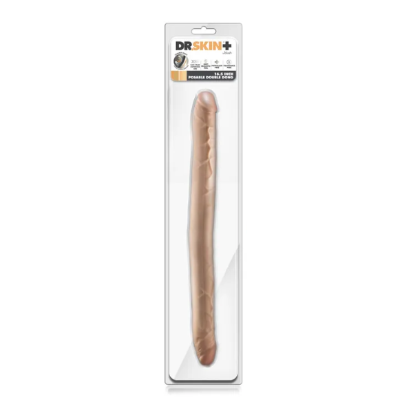 Dr. Skin Plus 16.5in Posable Double Dong Flesh