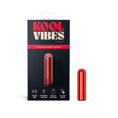 Kool Vibes Rechargeable Mini Bullet Cherry - OSAS