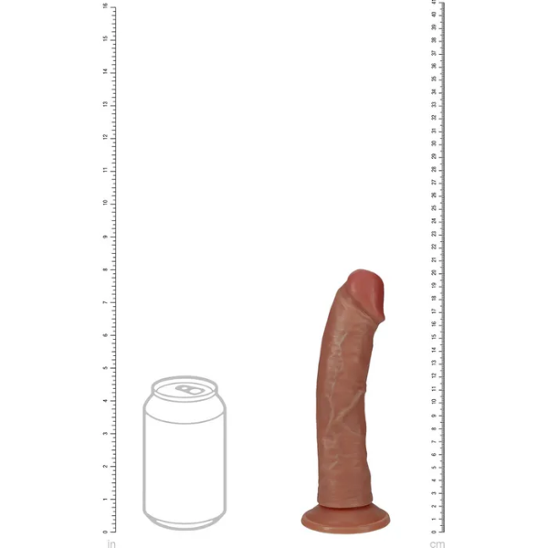 REALROCK 20cm Vibrating & Rotating Cock Tan