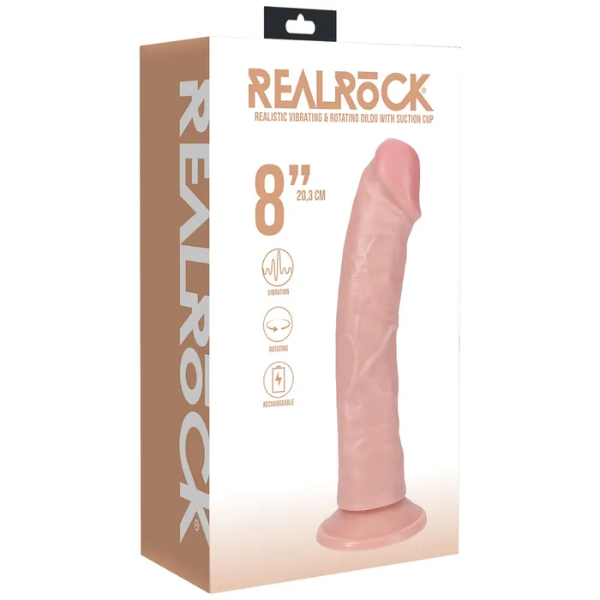 REALROCK 20cm Vibrating & Rotating Cock Flesh