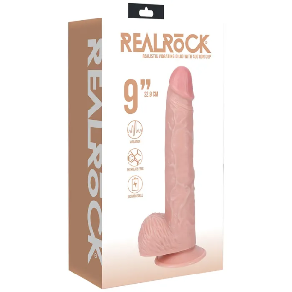 REALROCK 23cm Vibrating Cock & Balls Flesh