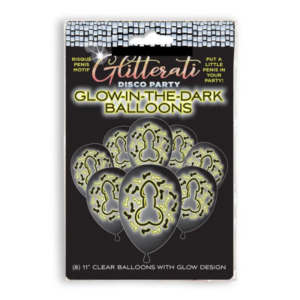 Glitterati Disco Party Glow In The Dark Balloons - OSAS