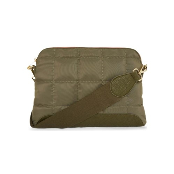 Crossbody Quilted Bag Medium Khaki Green