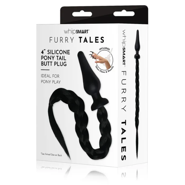 WhipSmart Furry Tales 4in Silicone Pony Tail Butt Plug